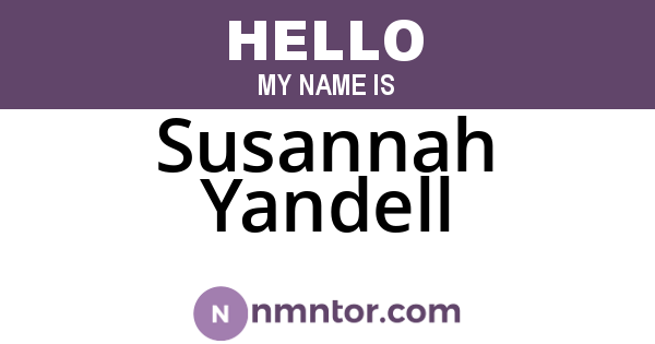 Susannah Yandell
