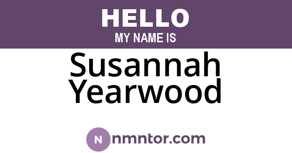 Susannah Yearwood