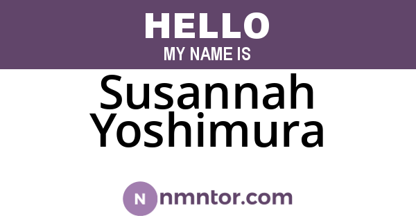 Susannah Yoshimura