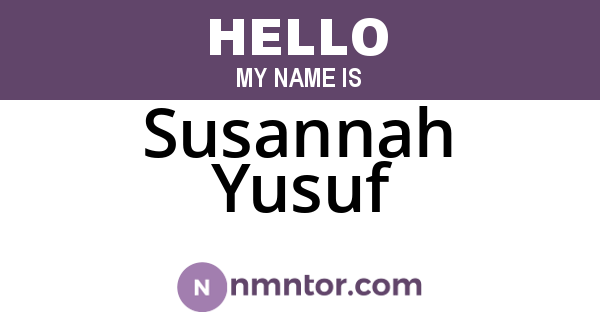 Susannah Yusuf