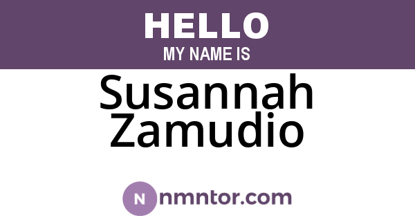 Susannah Zamudio
