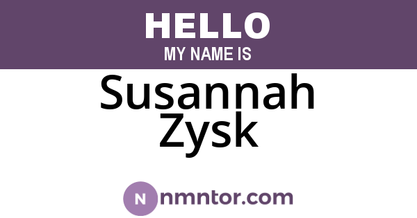 Susannah Zysk