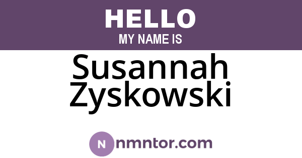 Susannah Zyskowski