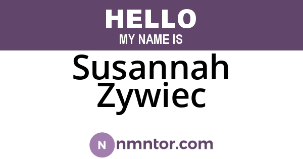 Susannah Zywiec