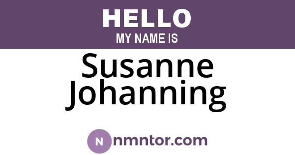 Susanne Johanning