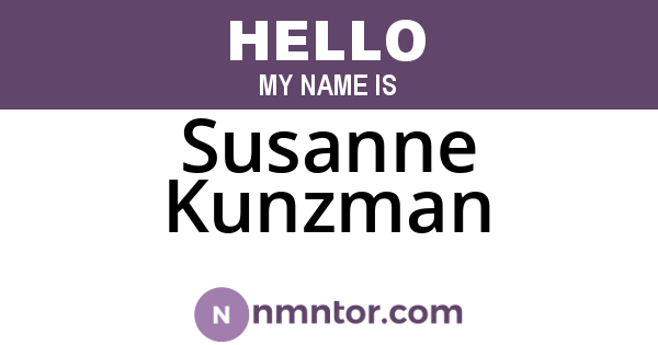 Susanne Kunzman