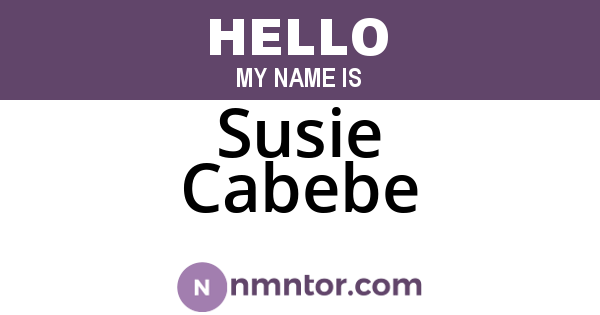 Susie Cabebe
