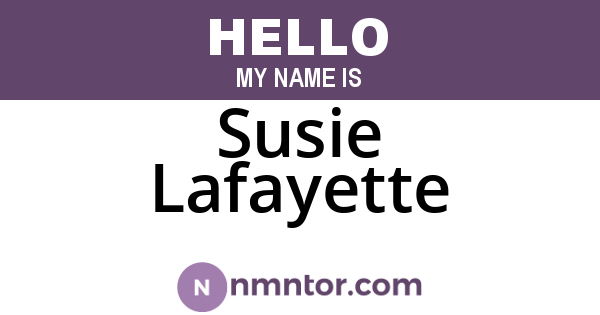 Susie Lafayette