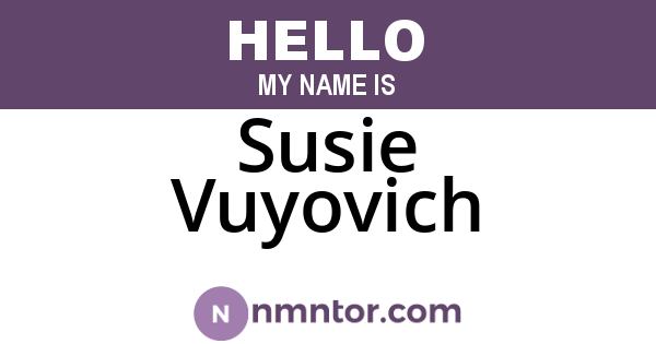 Susie Vuyovich