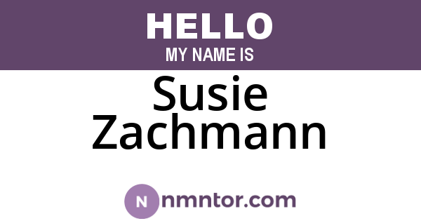 Susie Zachmann