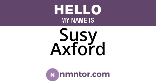 Susy Axford