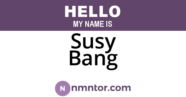 Susy Bang