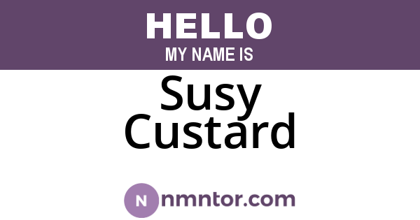 Susy Custard