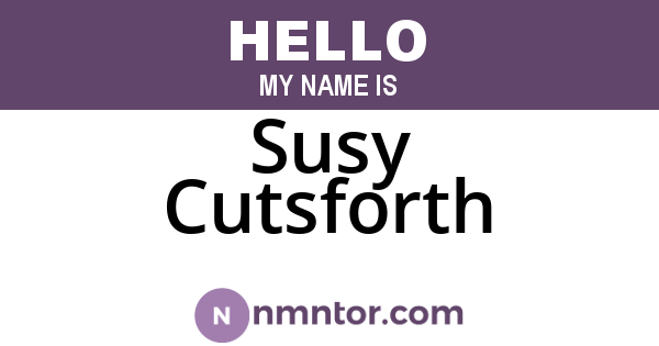Susy Cutsforth