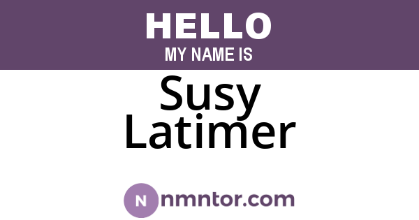 Susy Latimer