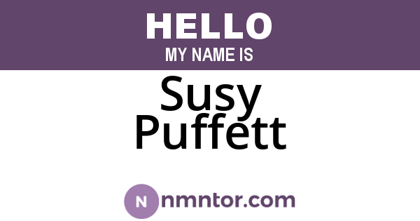 Susy Puffett