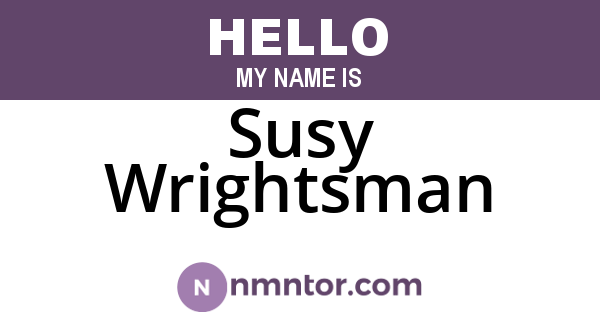 Susy Wrightsman