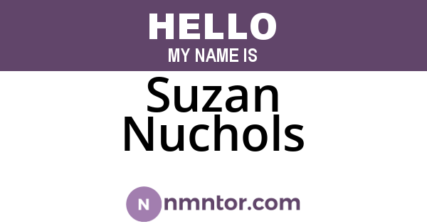 Suzan Nuchols