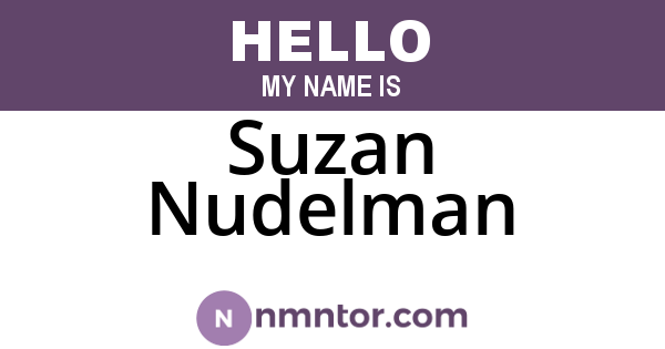 Suzan Nudelman