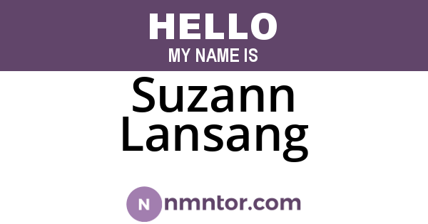 Suzann Lansang