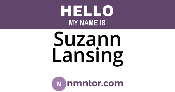 Suzann Lansing