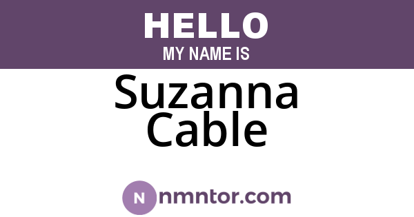 Suzanna Cable