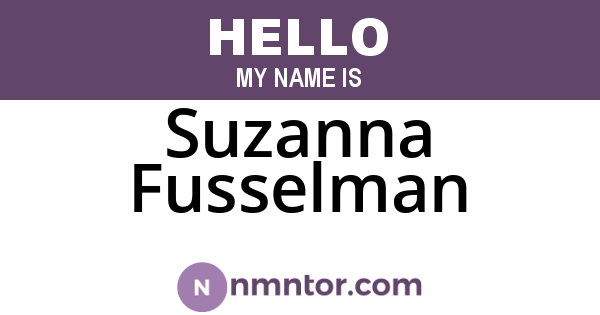 Suzanna Fusselman