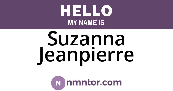Suzanna Jeanpierre