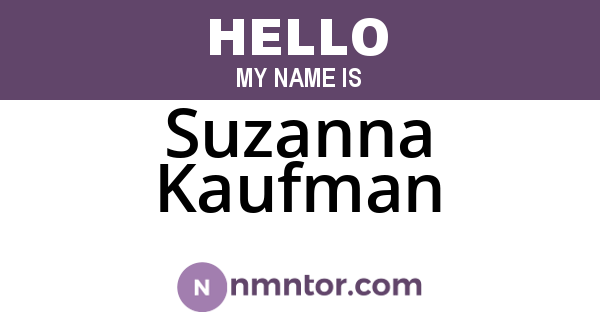 Suzanna Kaufman