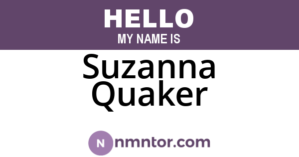 Suzanna Quaker