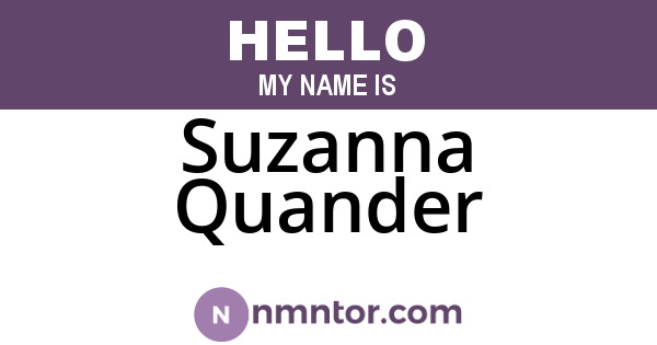 Suzanna Quander
