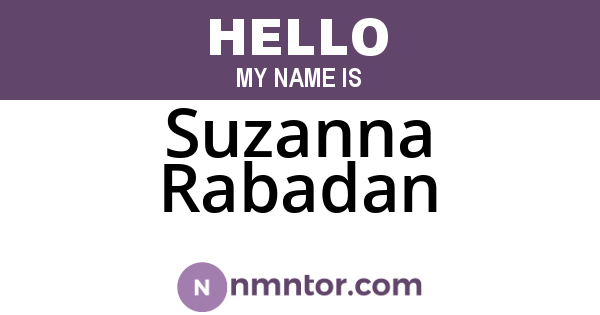 Suzanna Rabadan