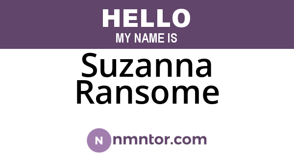 Suzanna Ransome
