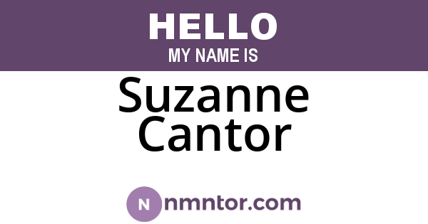 Suzanne Cantor