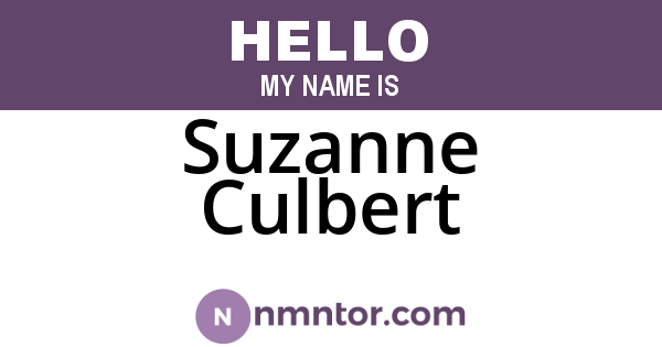 Suzanne Culbert