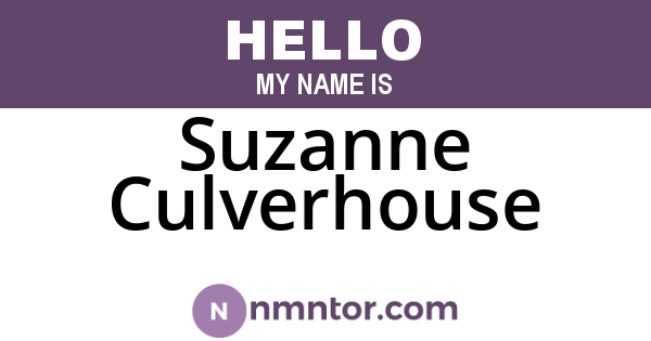 Suzanne Culverhouse