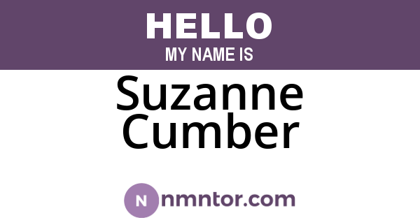 Suzanne Cumber