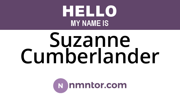 Suzanne Cumberlander