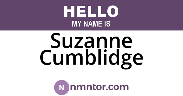 Suzanne Cumblidge