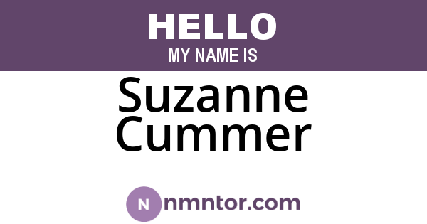Suzanne Cummer