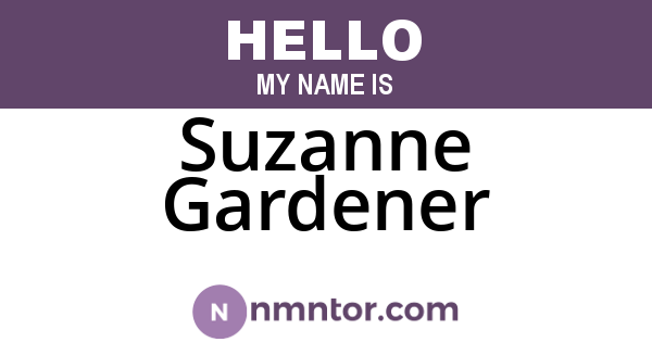 Suzanne Gardener