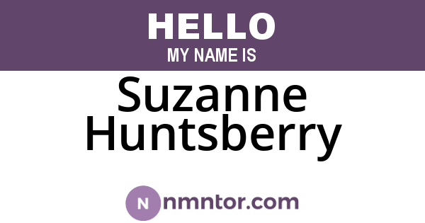 Suzanne Huntsberry