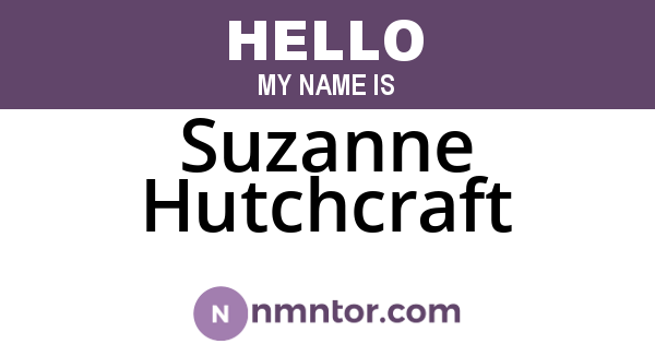 Suzanne Hutchcraft