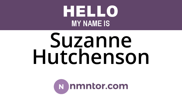 Suzanne Hutchenson