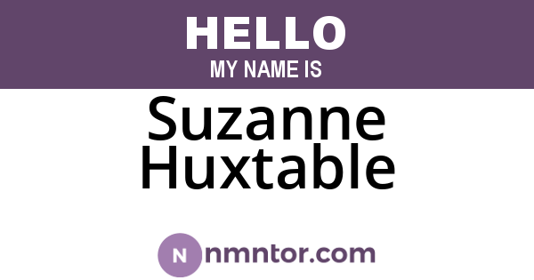 Suzanne Huxtable