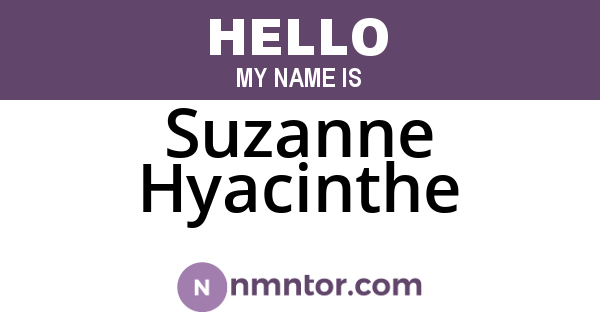 Suzanne Hyacinthe