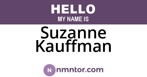Suzanne Kauffman