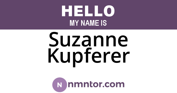 Suzanne Kupferer