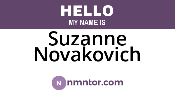 Suzanne Novakovich