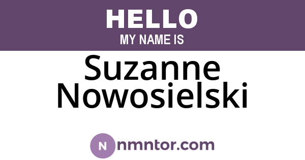 Suzanne Nowosielski